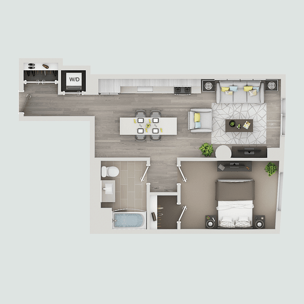 two bedroom two bathroom floor plan  the parker