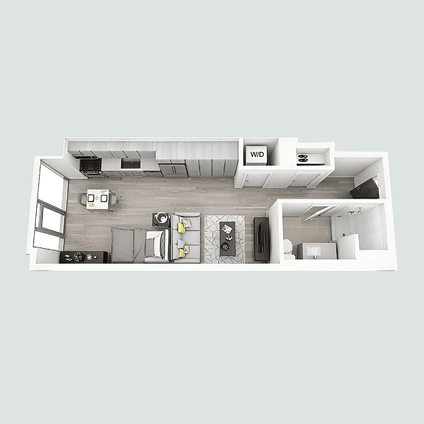 an image of a floor plan of a small apartment